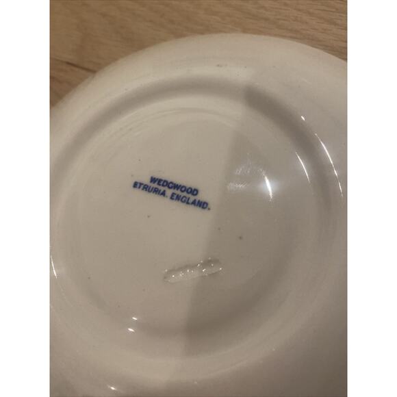 Wedgwood Ranunculus Blue Shell Edge Set Of 3 Saucers Cobalt Blue Flowers England - Picture 6 of 7